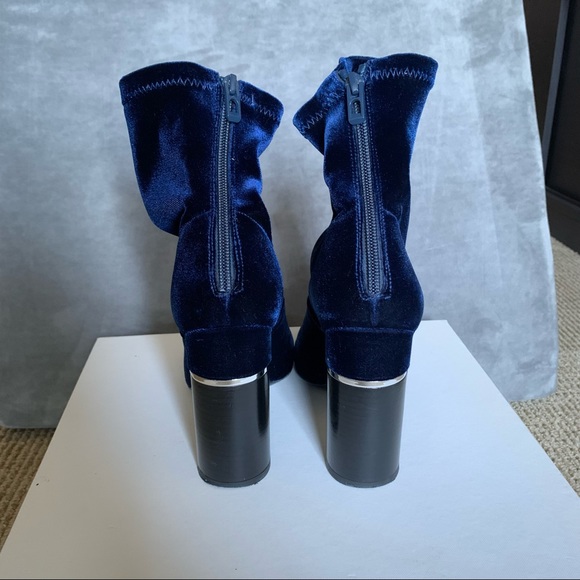 3.1 Philip Lim, Kyoto Ankle Boots, Blue Velvet, 37, 7 - Picture 3 of 7